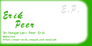 erik peer business card